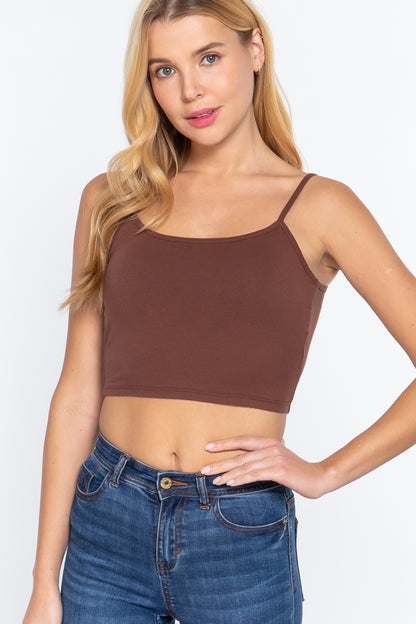 Round Neck W/removable Bra Cup Tank Top | 16 Color Options!