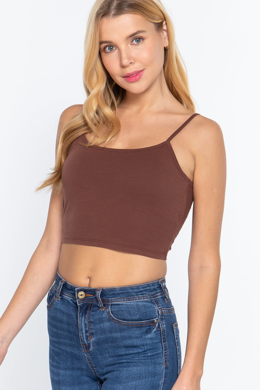 Round Neck W/removable Bra Cup Tank Top | 16 Color Options!