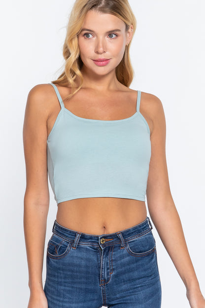 Round Neck W/removable Bra Cup Tank Top | 16 Color Options!