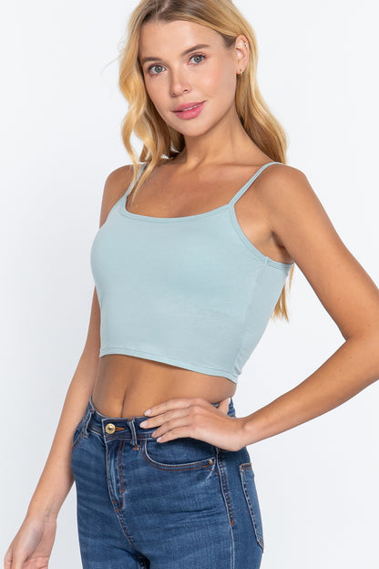 Round Neck W/removable Bra Cup Tank Top | 16 Color Options!