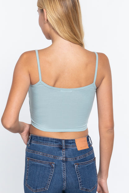 Round Neck W/removable Bra Cup Tank Top | 16 Color Options!