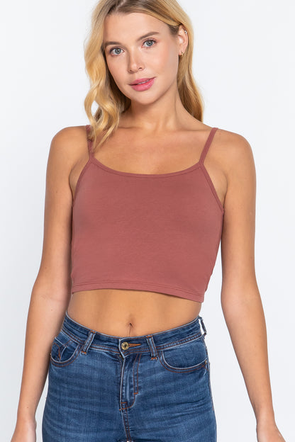 Round Neck W/removable Bra Cup Tank Top | 16 Color Options!