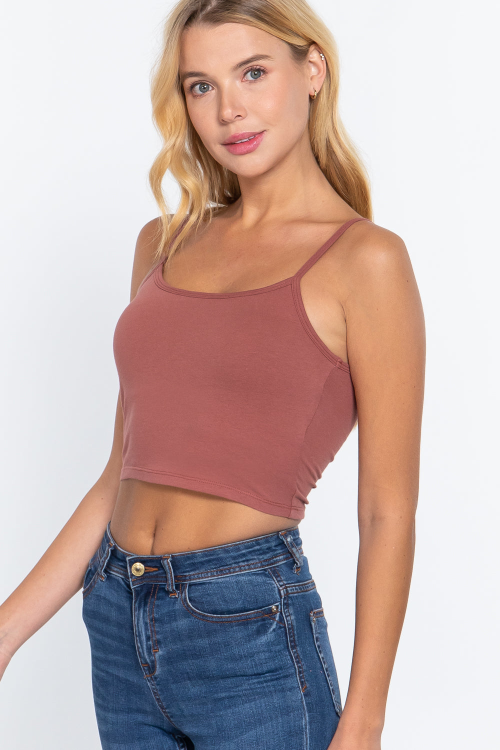 Round Neck W/removable Bra Cup Tank Top | 16 Color Options!