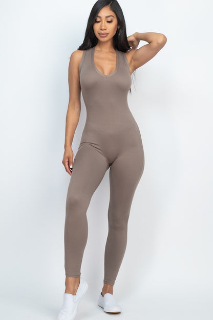 Racer Back Bodycon Jumpsuit | 4 Color Options!