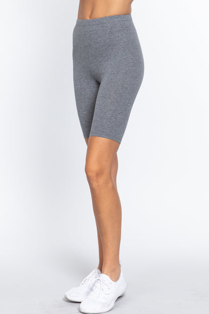 Cotton Jersey Short Leggings