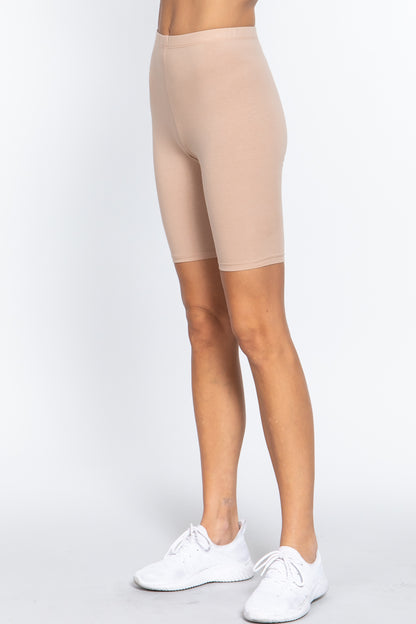 Cotton Jersey Short Leggings