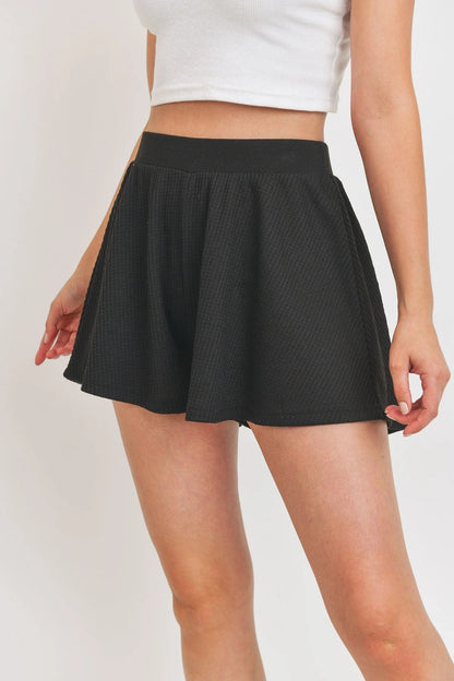 Flounce Shorts Skort Micro Waffle