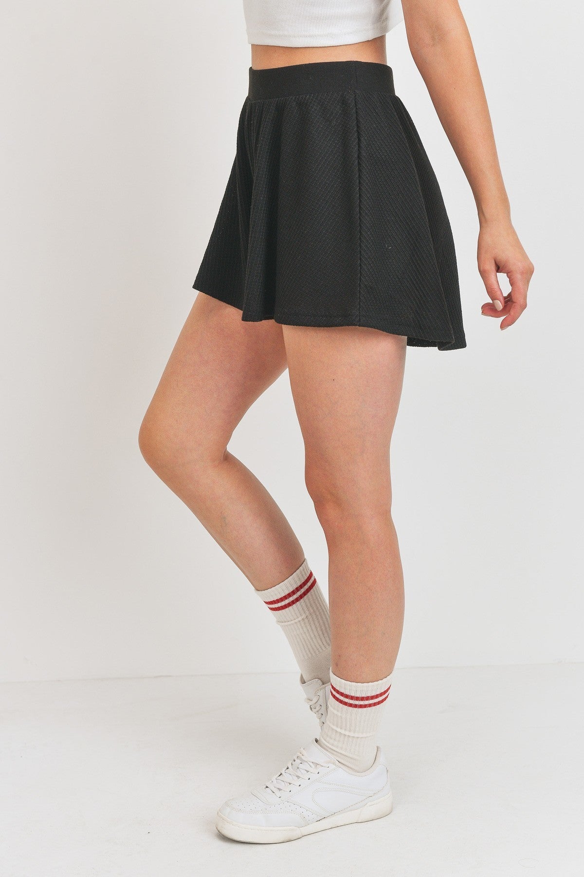 Flounce Shorts Skort Micro Waffle