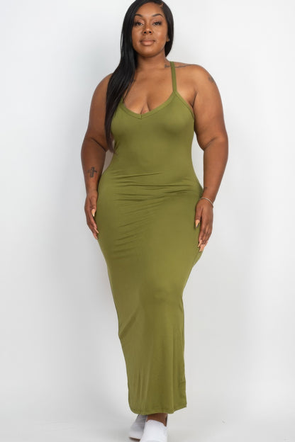 Plus Racer Back Maxi Dress