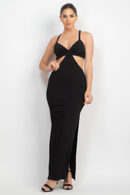 Cutouts Side Slit Maxi Dress