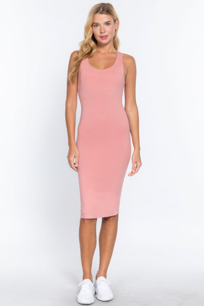 Racerback Sleeveless Midi Dress