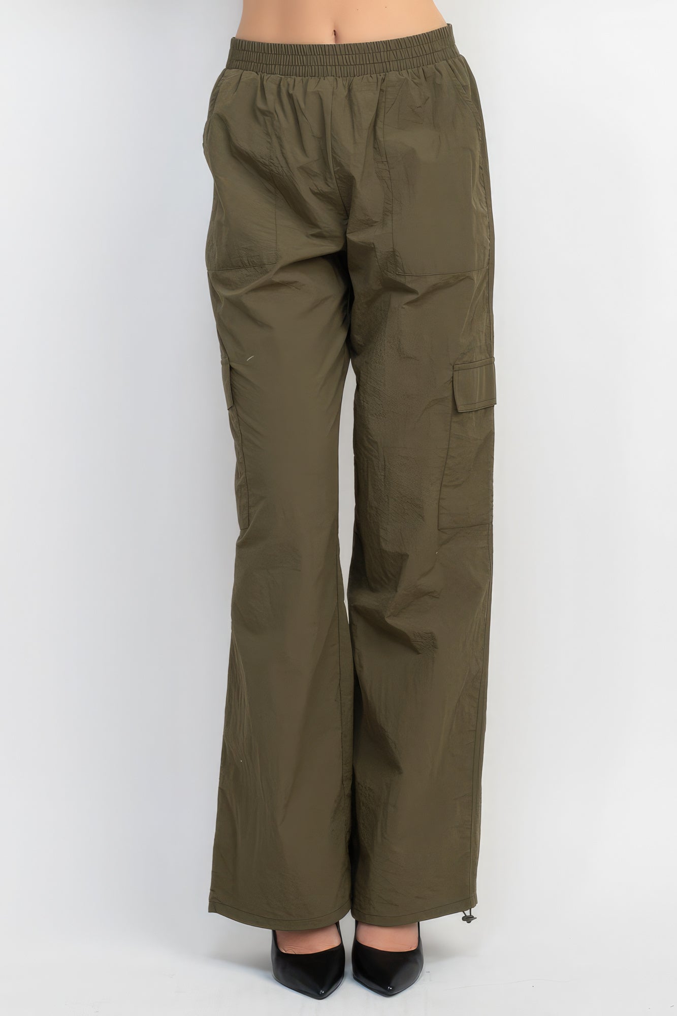 Cargo High-Rise Parachute Pants