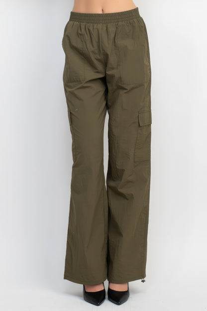 Cargo High-Rise Parachute Pants