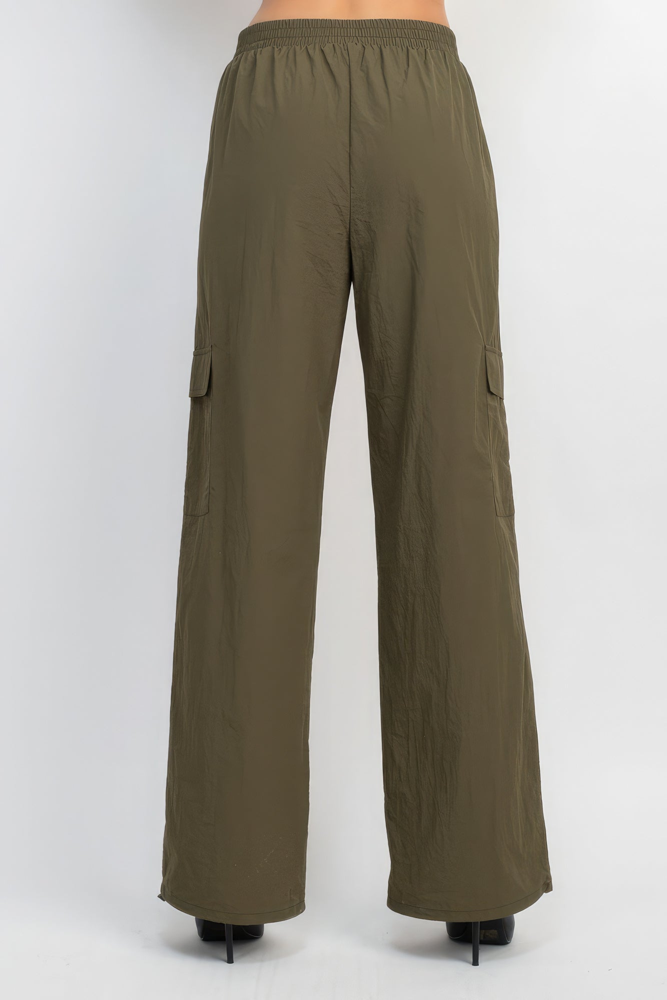 Cargo High-Rise Parachute Pants