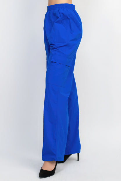 Cargo High-Rise Parachute Pants