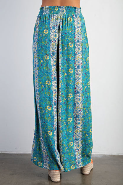 Floral Print Gauze Palazzo Pants