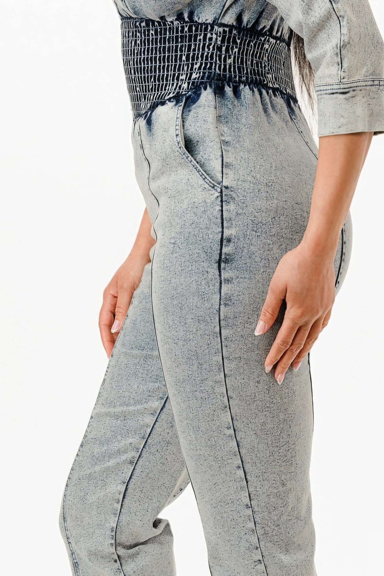 Washed Denim Jumpsuit