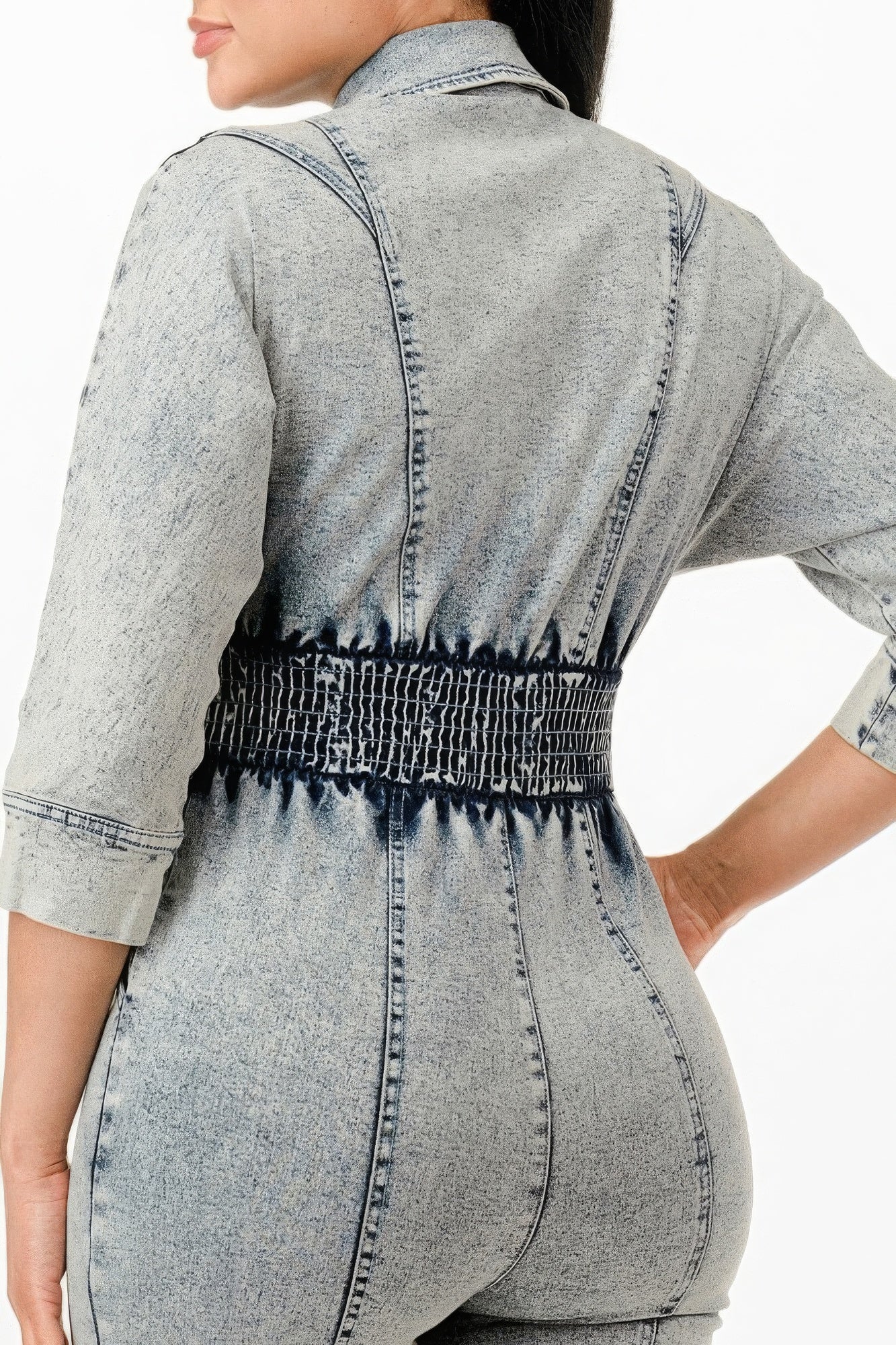 Washed Denim Jumpsuit