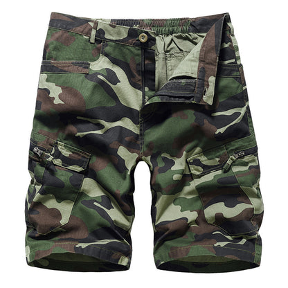 Camouflage Print Cargo Shorts